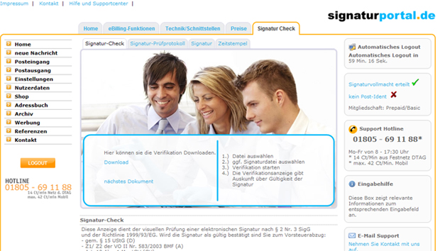 Screenshot 2 Signaturportal